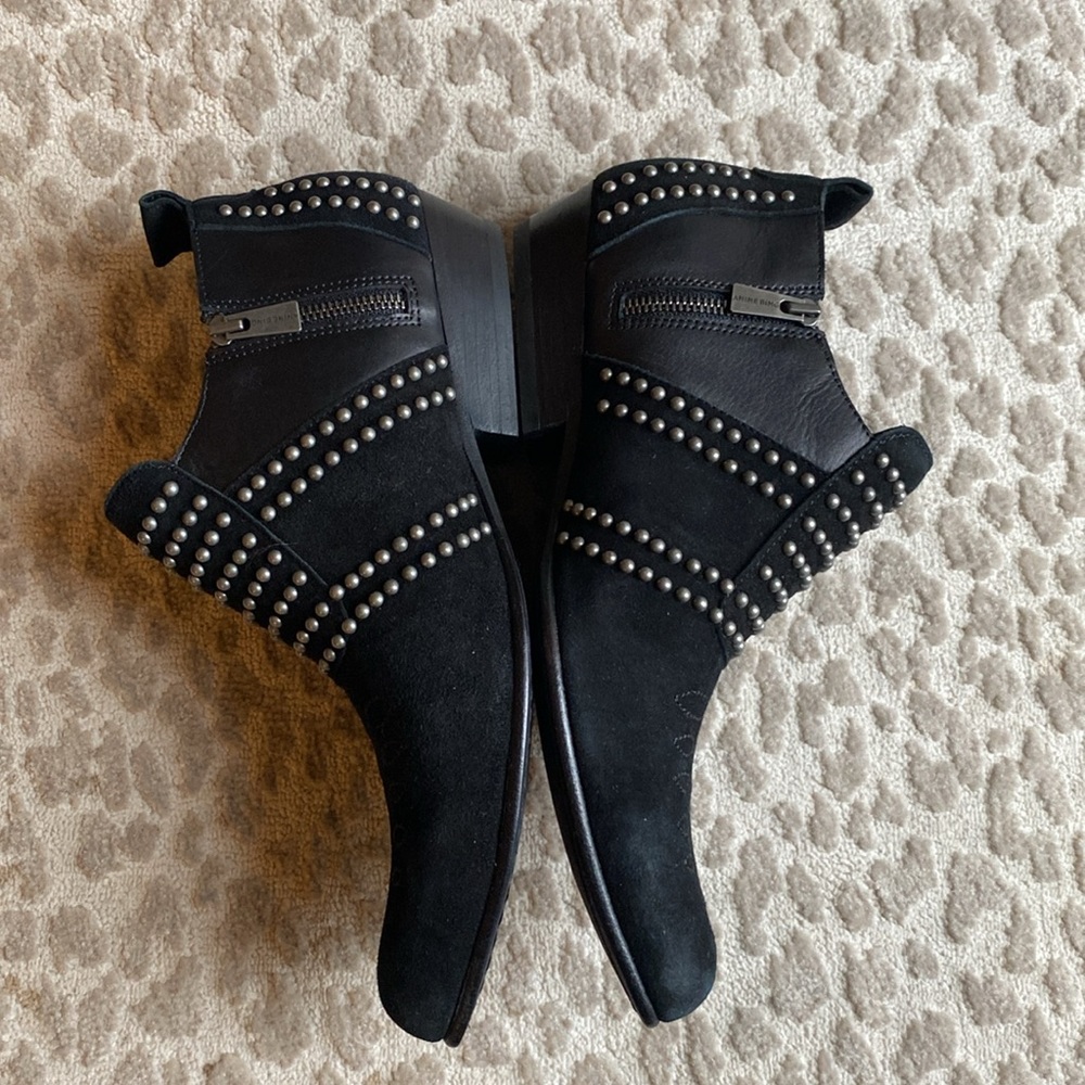 NWOB Anine Bing Low Charlie Black Suede Ankle Western Boots, size EU 36/US 6 - Picture 3 of 12